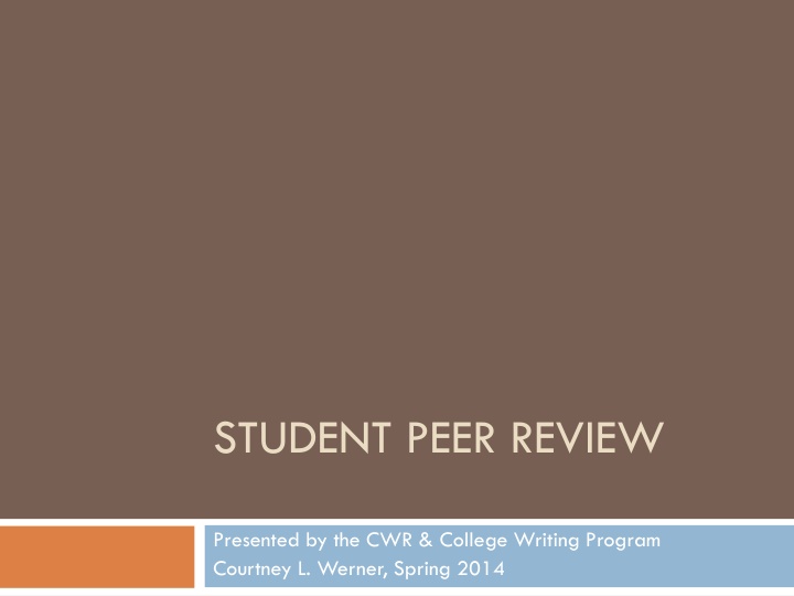 student peer review