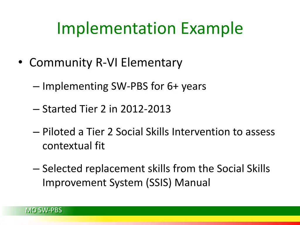 implementation example