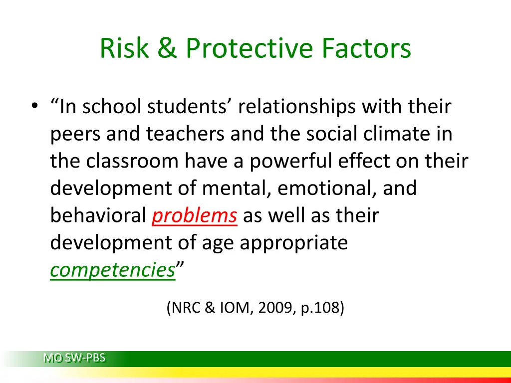 risk protective factors