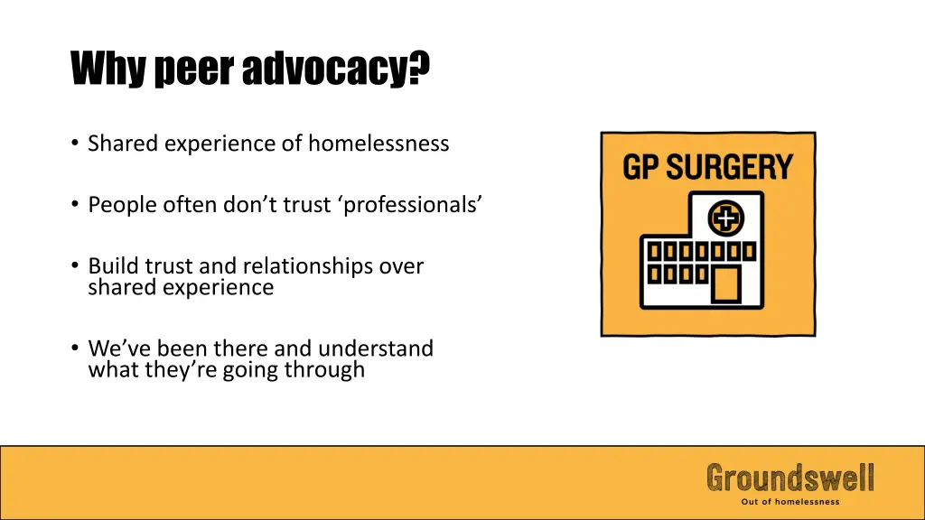 why peer advocacy