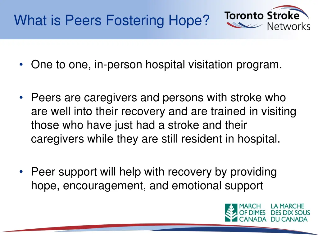 what is peers fostering hope