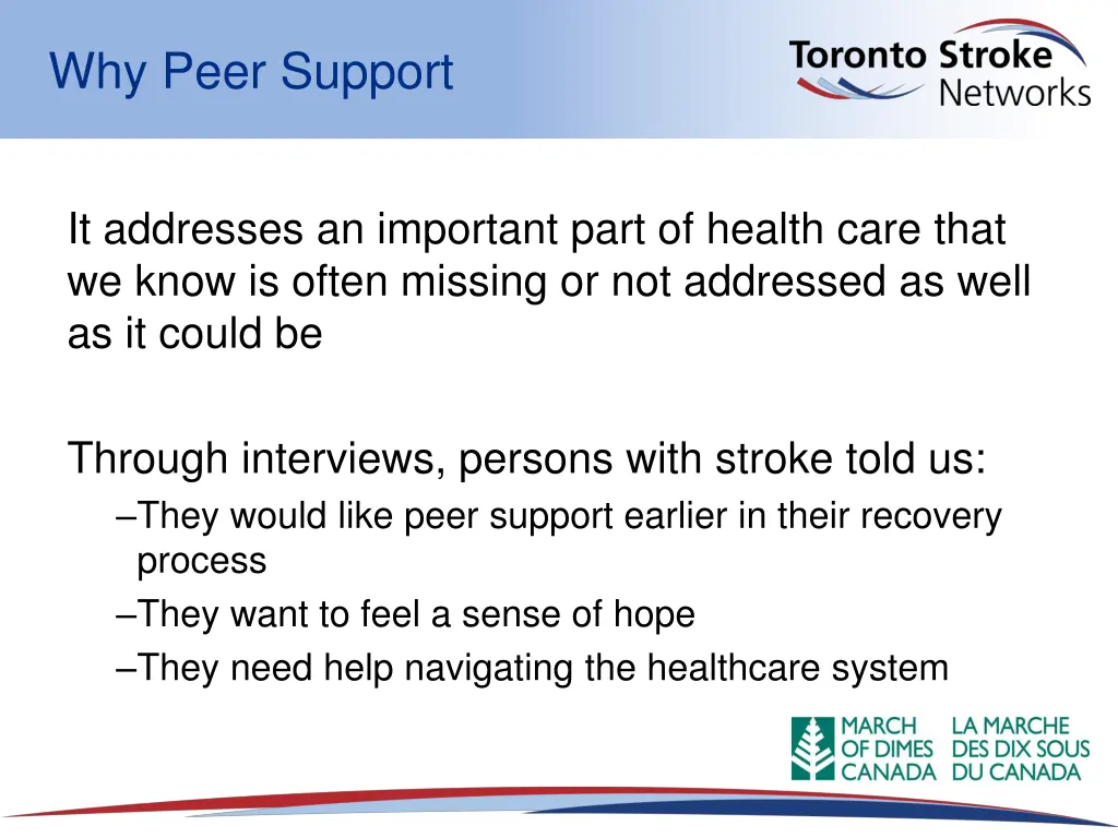 why peer support