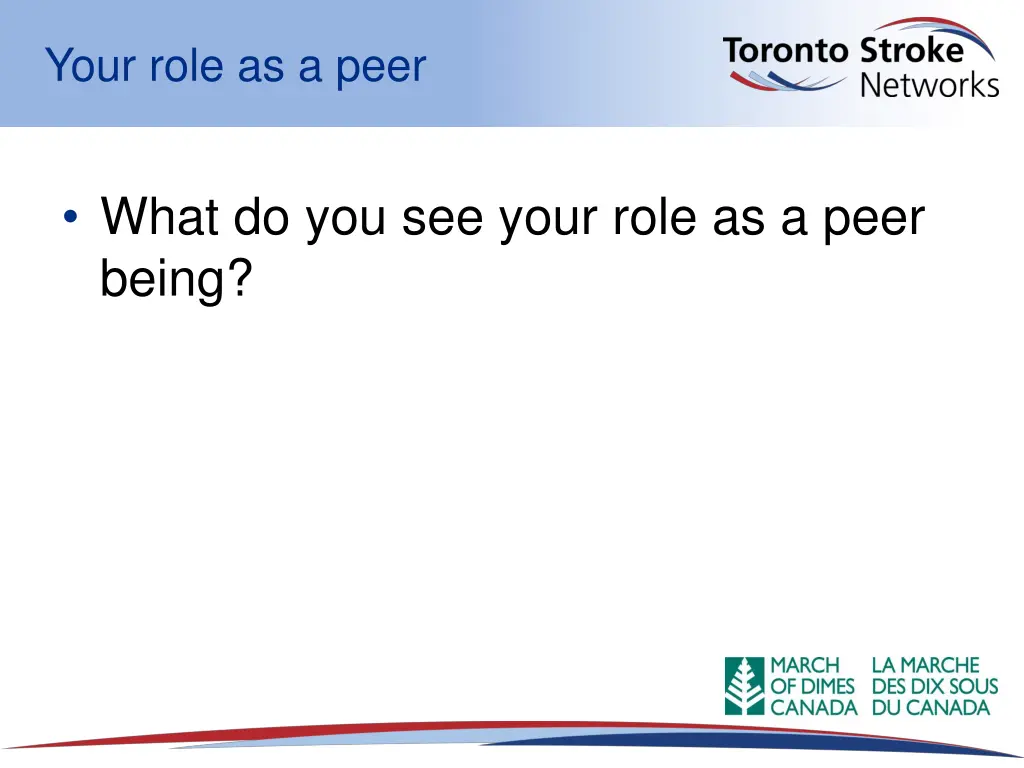 your role as a peer