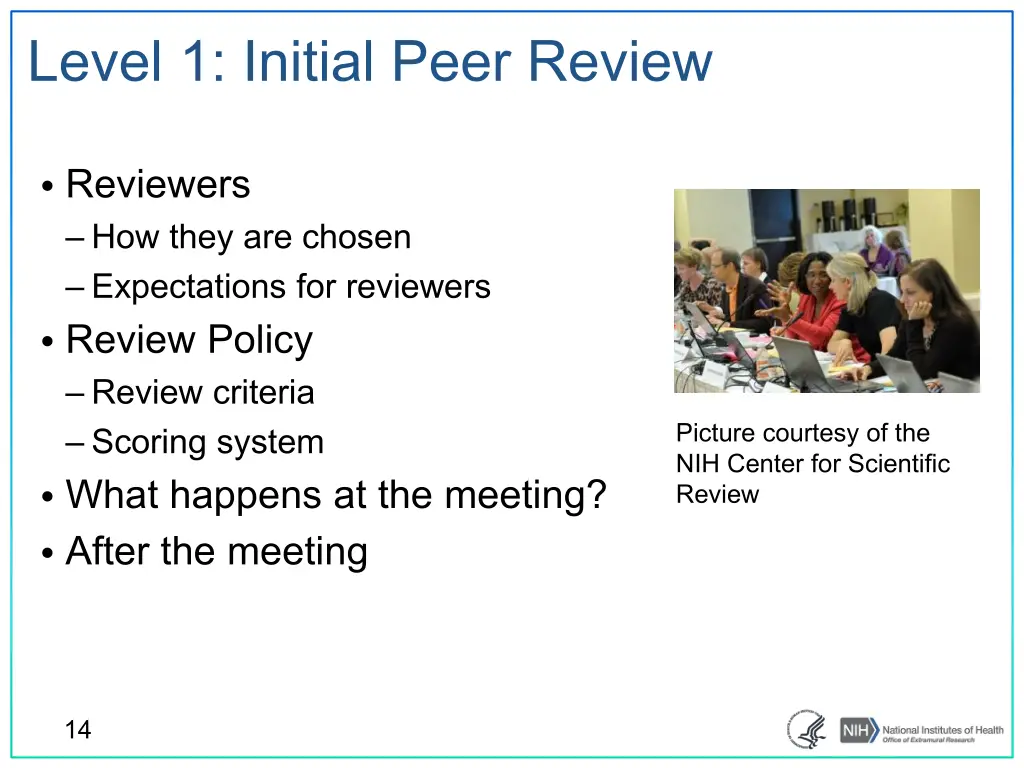 level 1 initial peer review