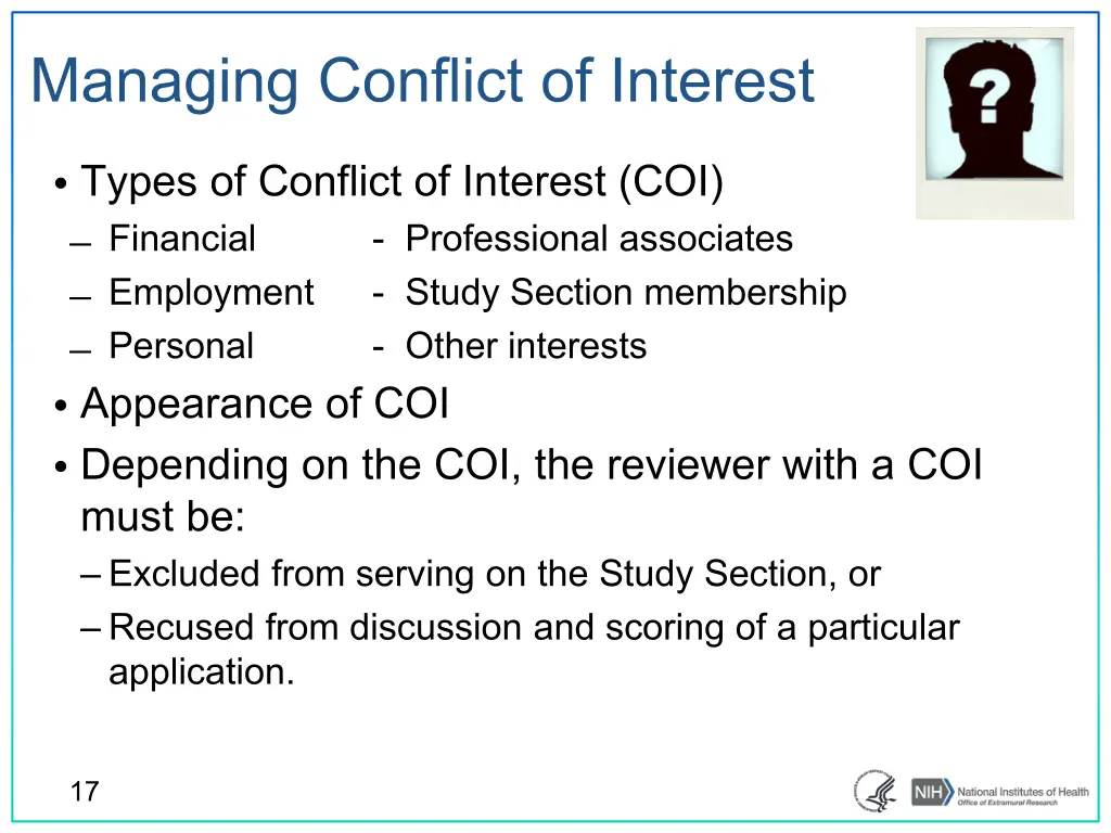 managing conflict of interest