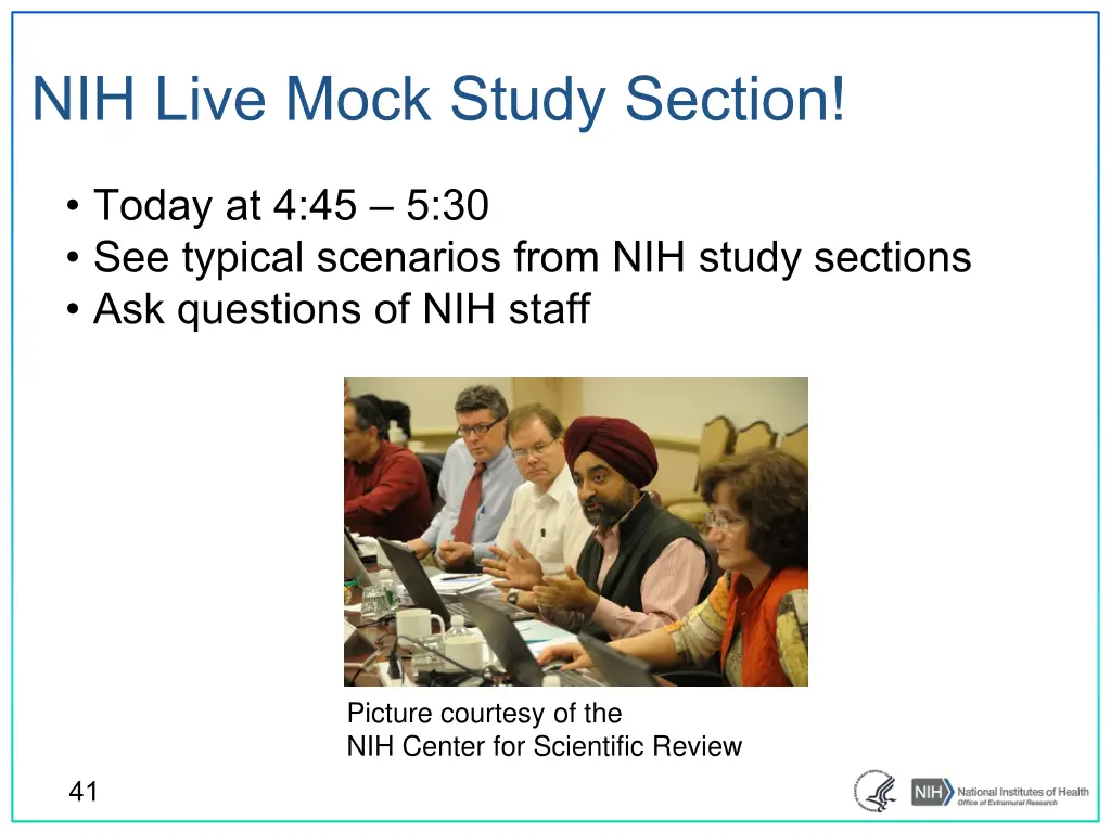 nih live mock study section