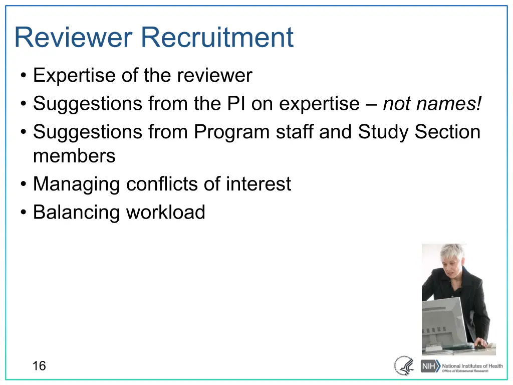 reviewer recruitment