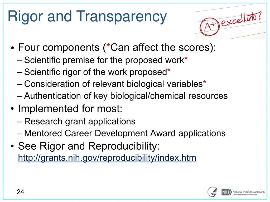 rigor and transparency