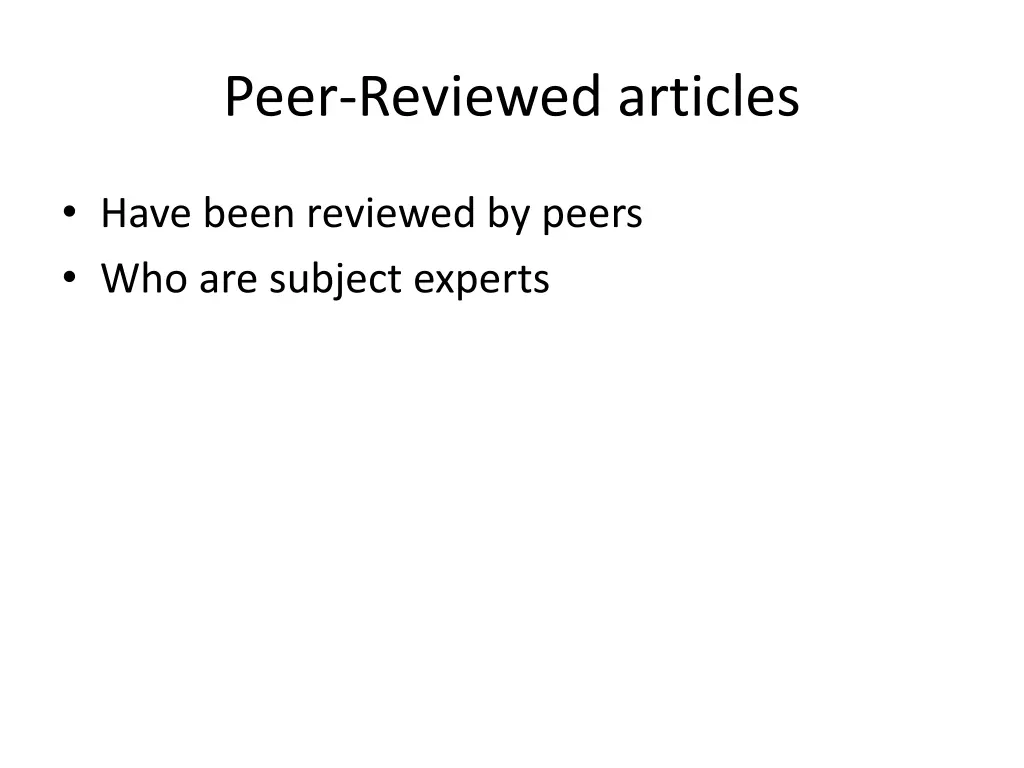 peer reviewed articles