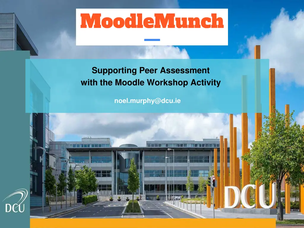 supporting peer assessment with the moodle