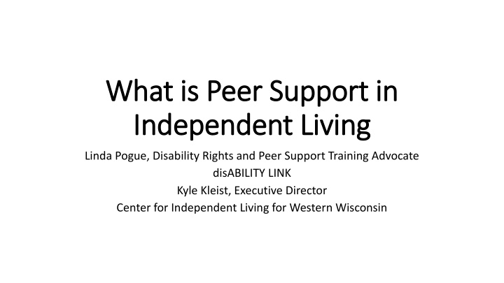 what is peer support in what is peer support