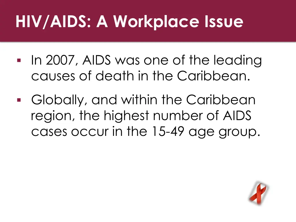 hiv aids a workplace issue