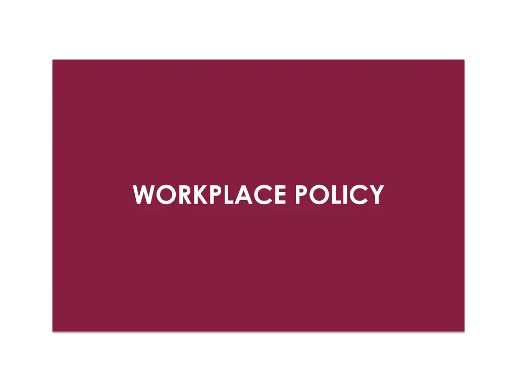 workplace policy