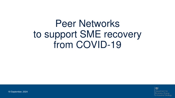 peer networks to support sme recovery from covid