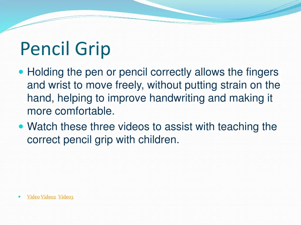 pencil grip holding the pen or pencil correctly