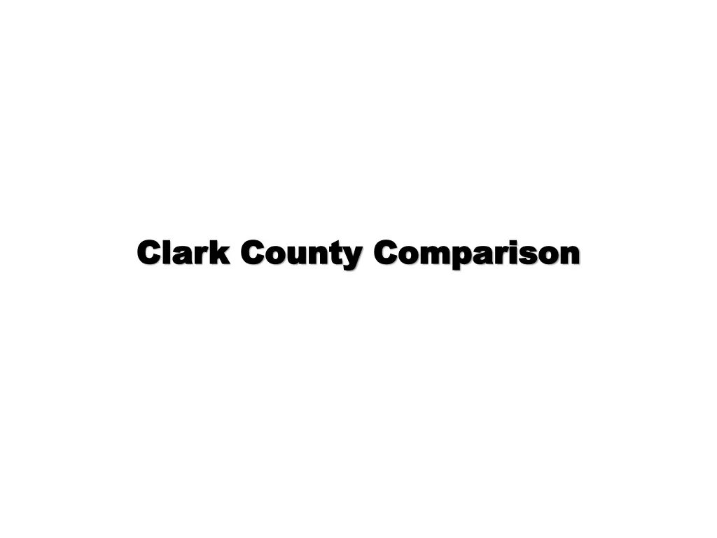 clark county comparison clark county comparison