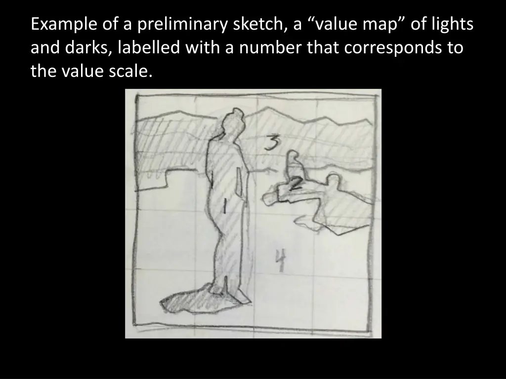 example of a preliminary sketch a value