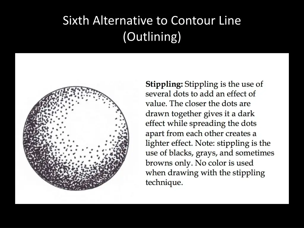 sixth alternative to contour line outlining