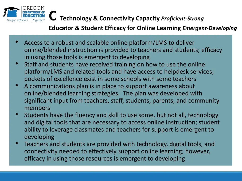 c technology connectivity capacity proficient