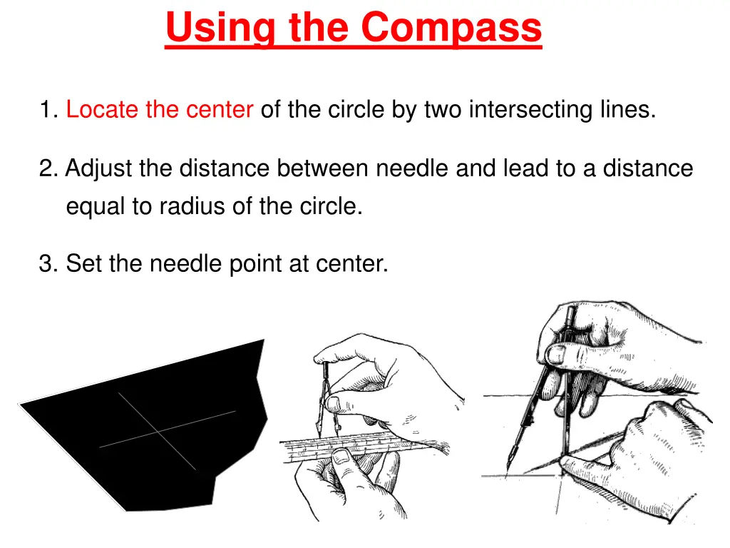 using the compass