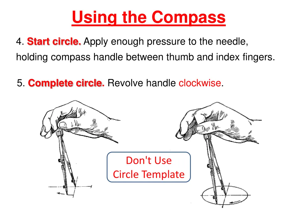 using the compass 1