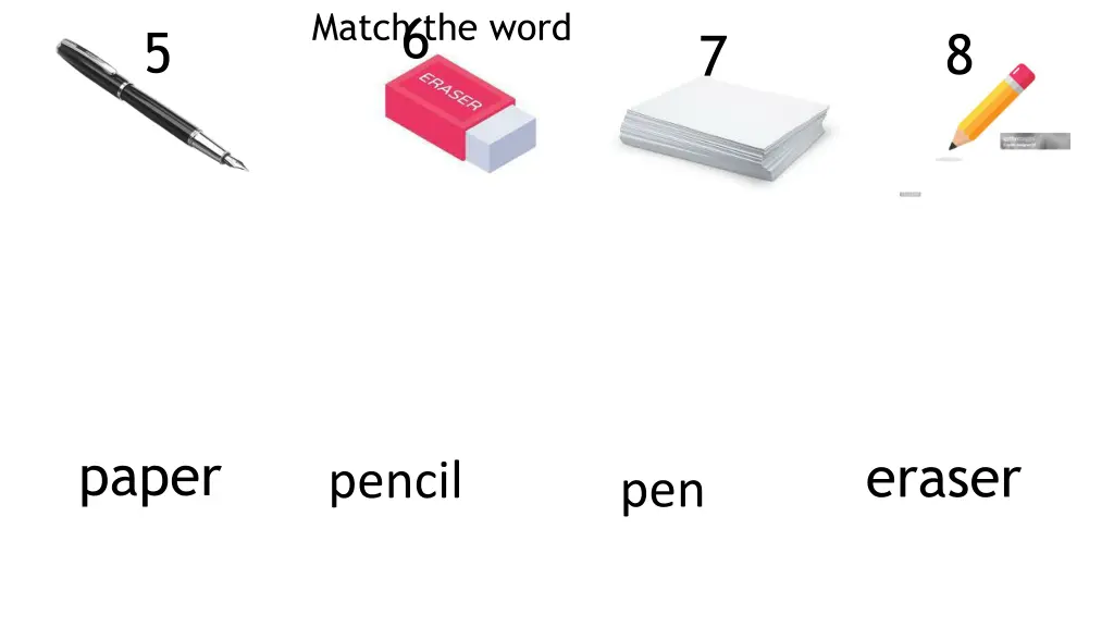 match the word 1