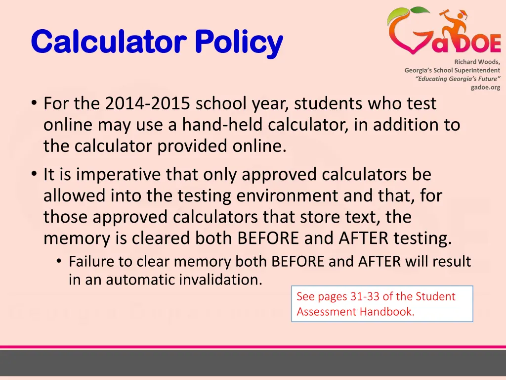 calculator policy calculator policy