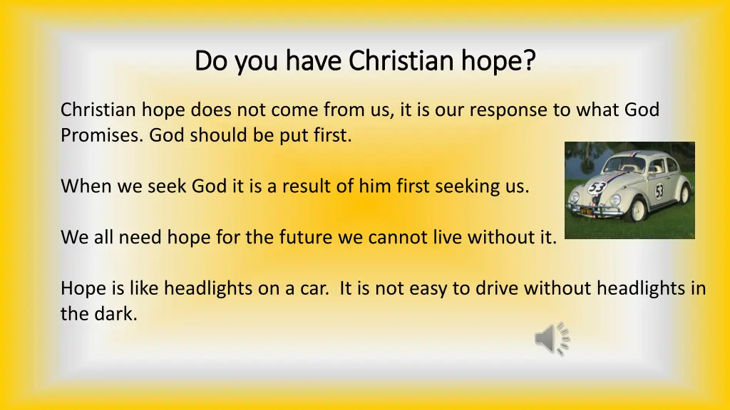 do you have christian hope do you have christian