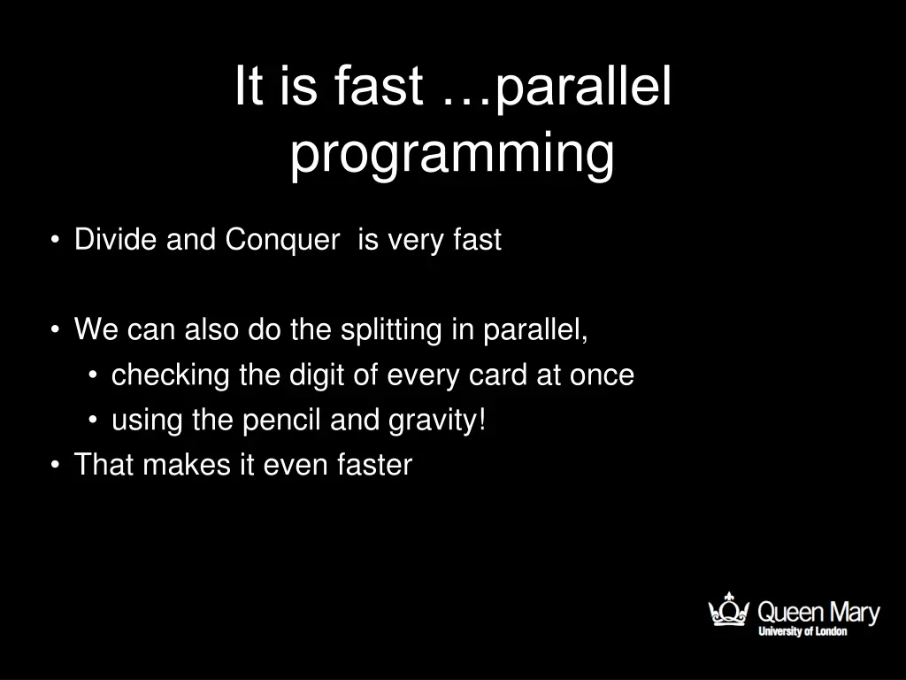 it is fast parallel programming