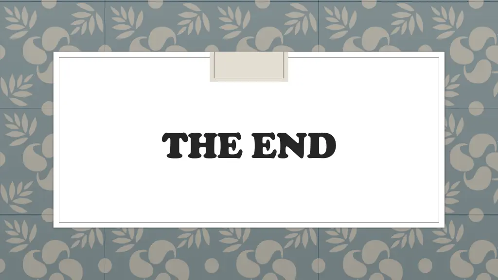 the end