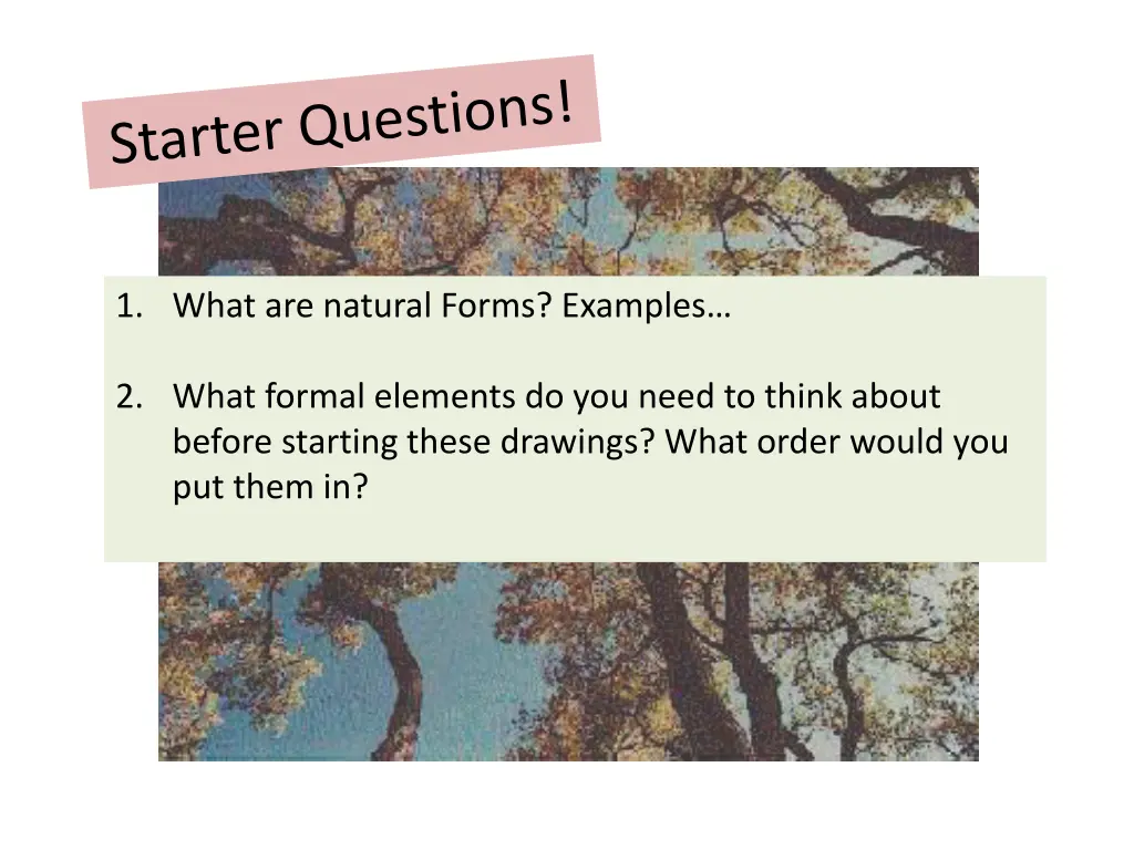 1 what are natural forms examples