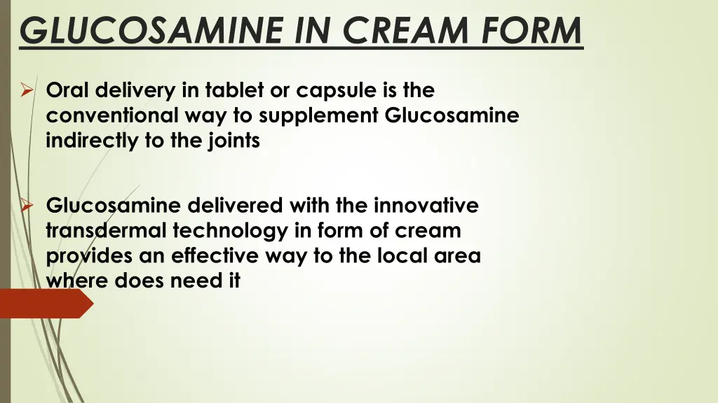 glucosamine in cream form 1