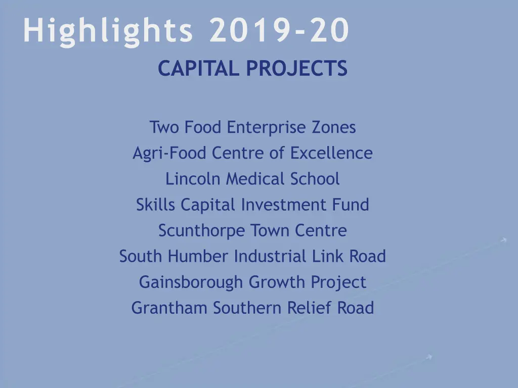 highlights 2019 20 capital projects