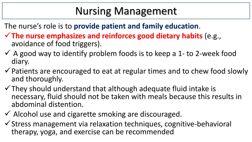 nursing management