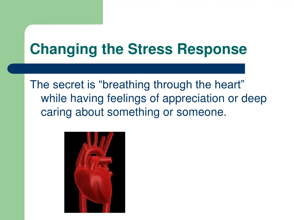 changing the stress response 1