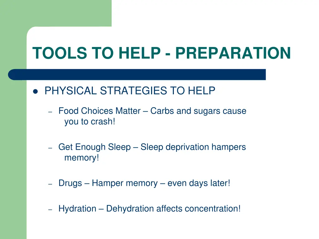 tools to help preparation 2