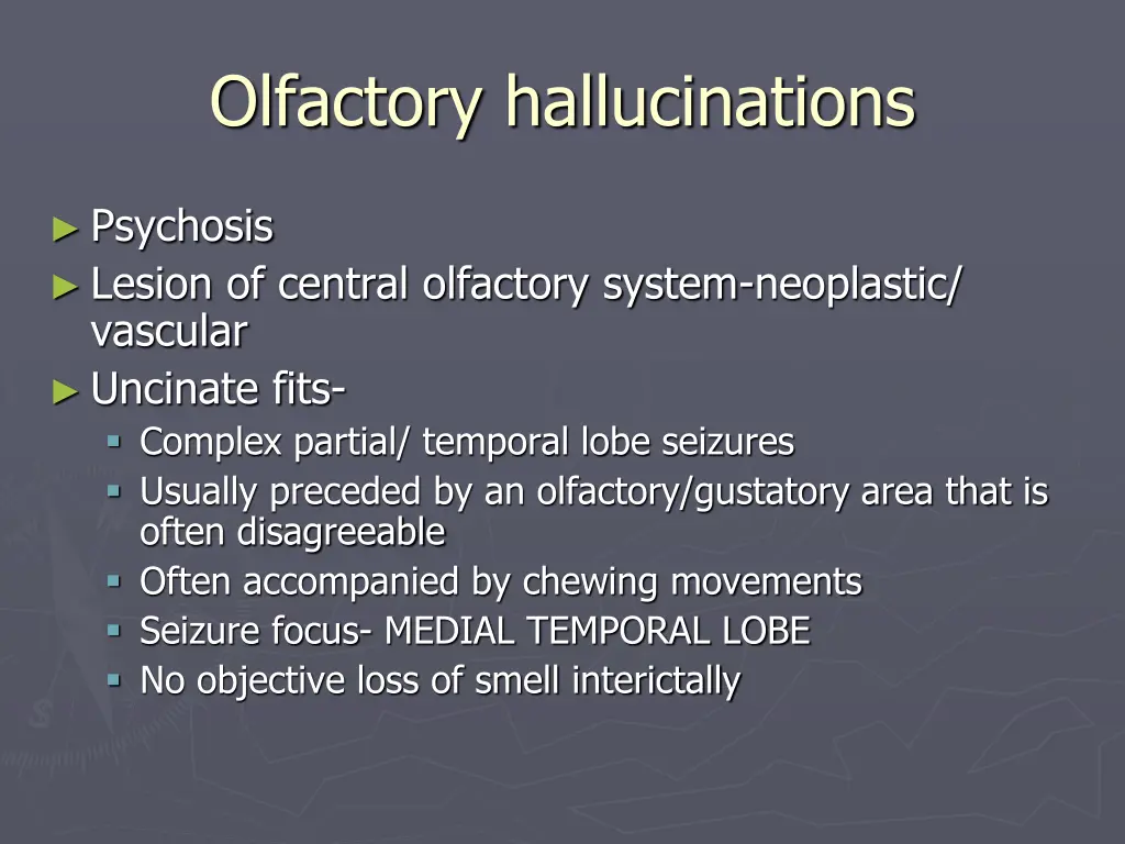 olfactory hallucinations