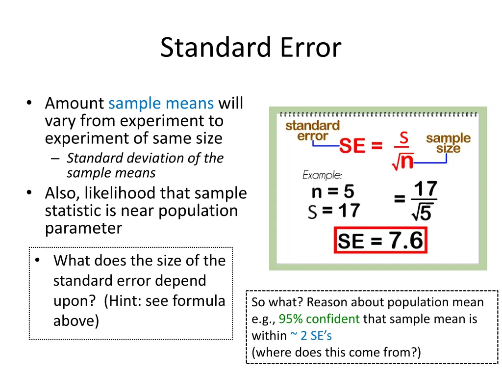 standard error