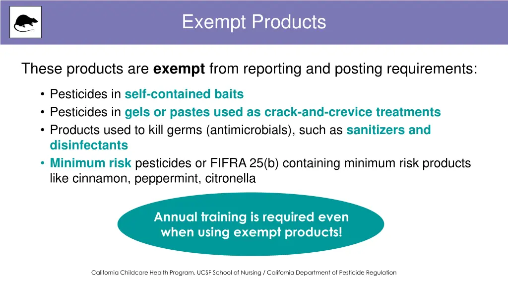 exempt products