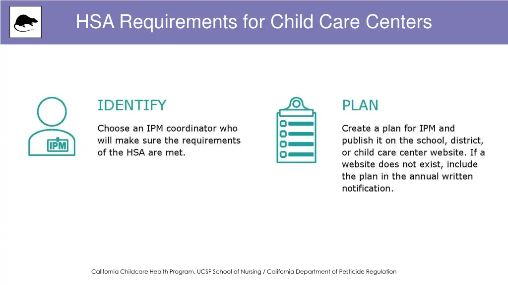 hsa requirements for child care centers