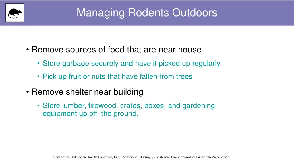 managing rodents outdoors