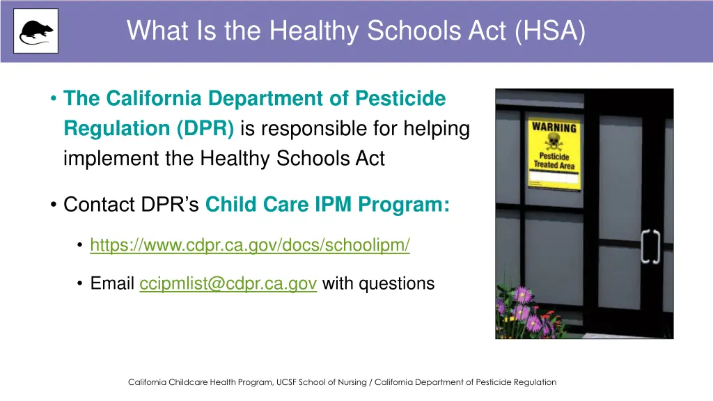 what is the healthy schools act hsa 1