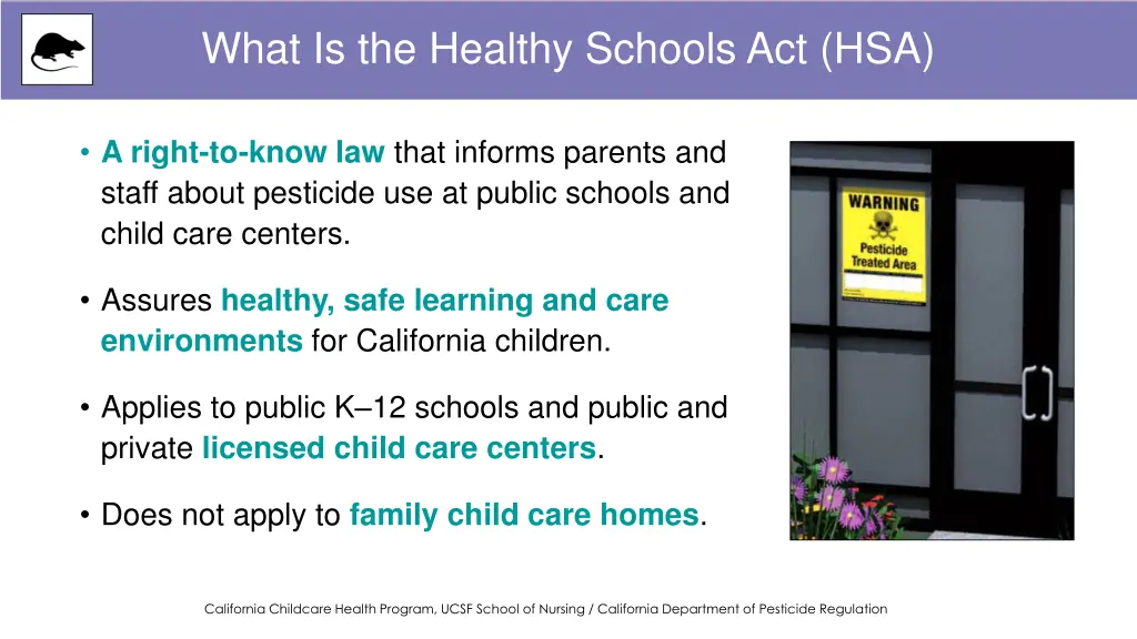 what is the healthy schools act hsa