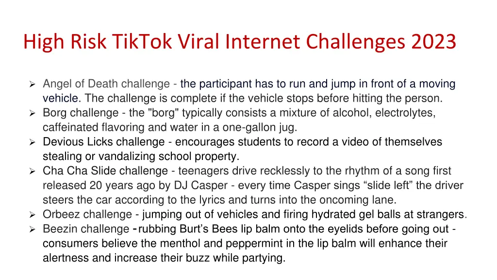 high risk tiktok viral internet challenges 2023