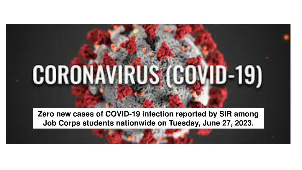 zero new cases of covid 19 infection reported