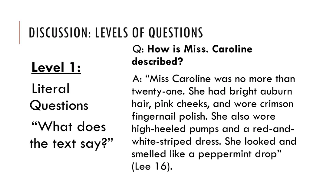 discussion levels of questions 2