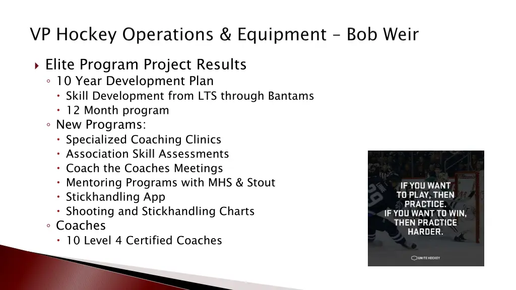 elite program project results 10 year development