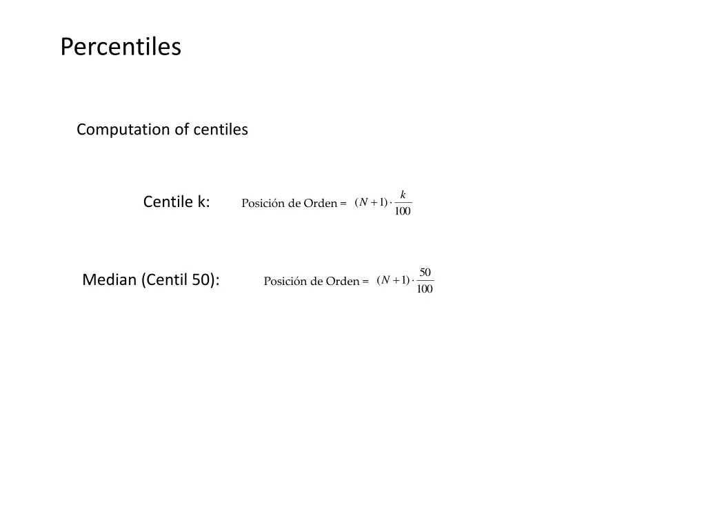 percentiles