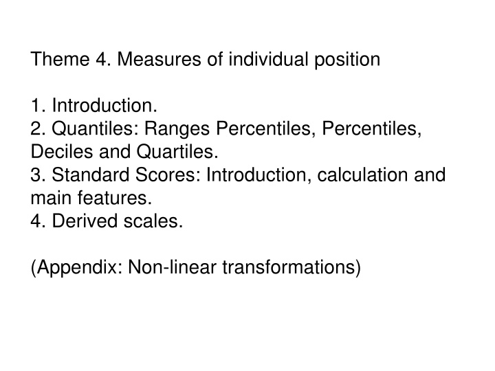 theme 4 measures of individual position