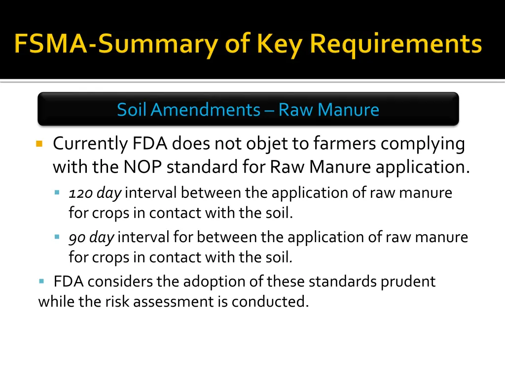 soil amendments raw manure